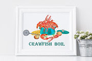 Seafood, Crawfish Boil, a Food Illustration by JennyColorArt (Thumbnail 9 of 10)