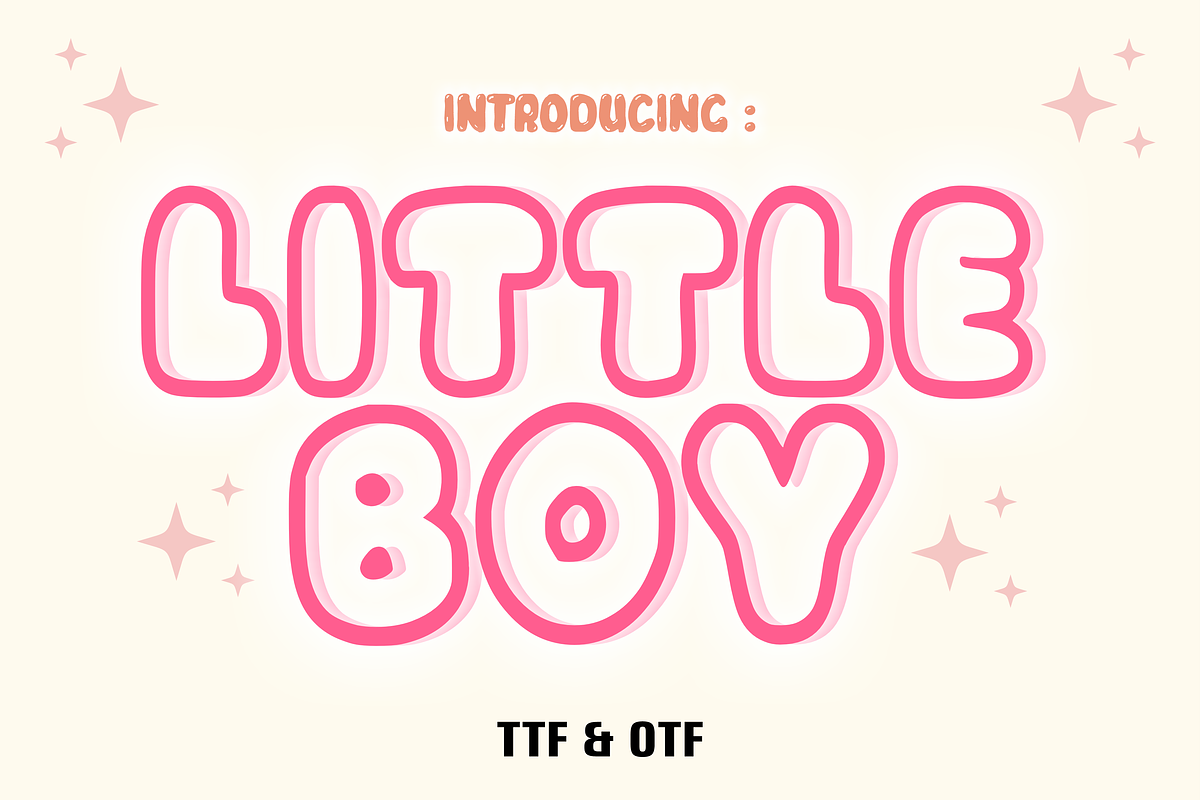 Little Boy - Baby Font Types, a Font by KiddoGlyphs Studio (Photo 1 of 3)