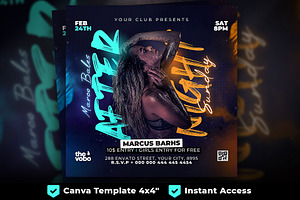 Party Flyer, Canva Club Flyer