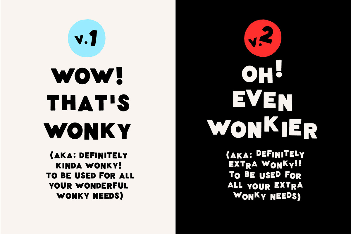 Wonky Font! A Clean & Blocky Font, a Sans Serif Font by Meg Lewis Fun House (Photo 3 of 11)