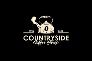 Country Coffee Shop Logo, a Branding & Logo Template by Atlantis X Nurman Arbai