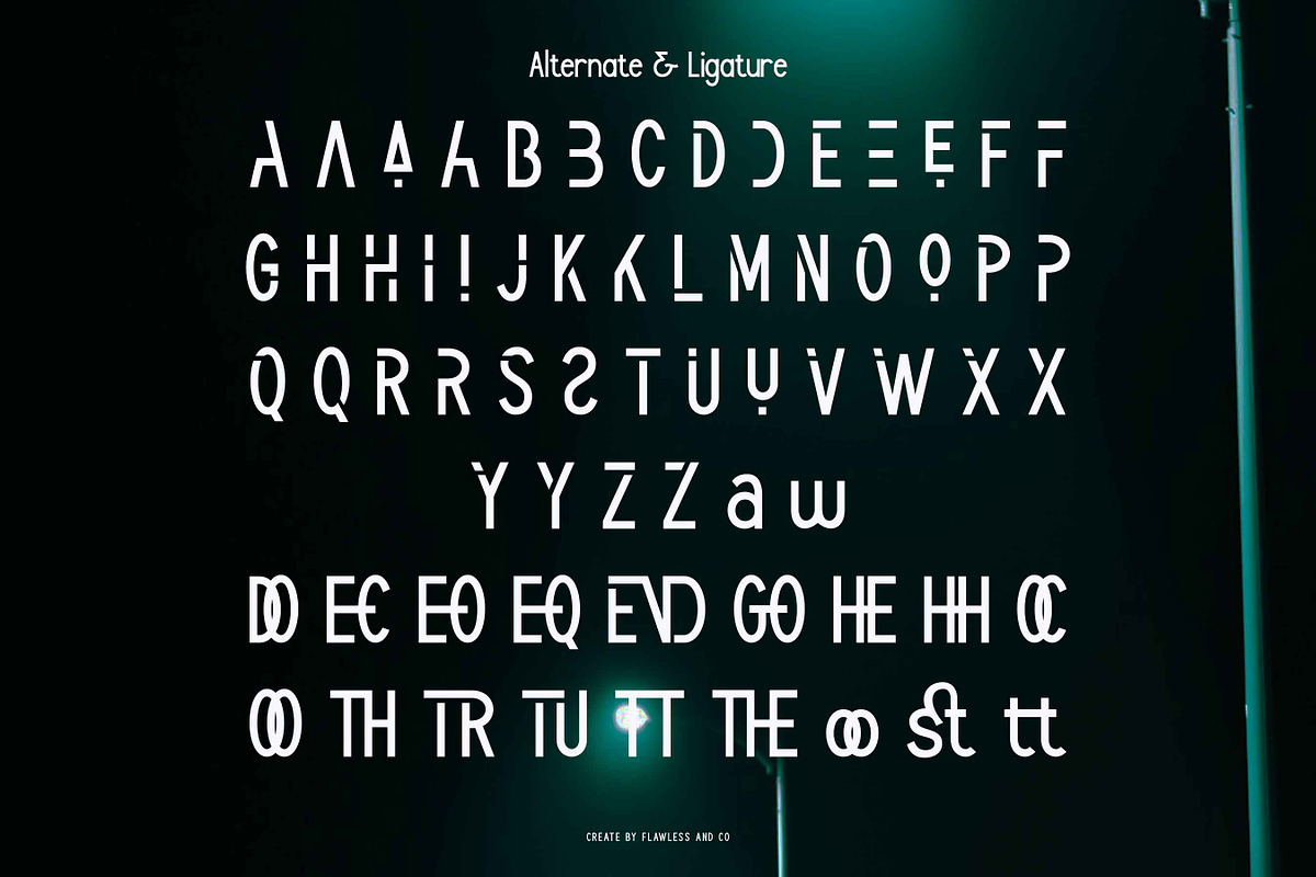 Astratura - Futuristic Font, a Sans Serif Font by Flawless And Co (Photo 9 of 10)