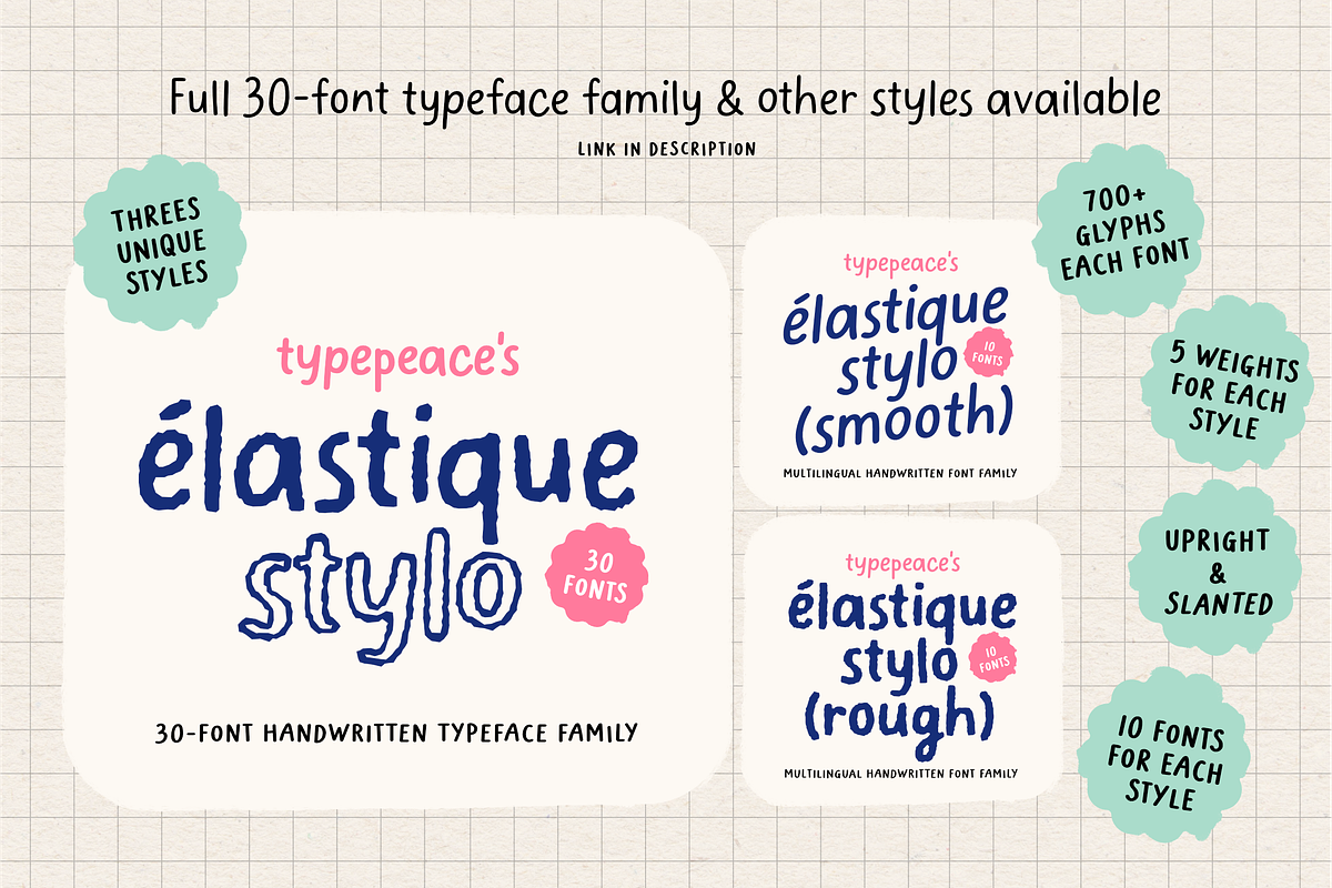 Elastique Stylo Spike - Outline Font, a Slab Serif Font by type peace (Photo 5 of 14)