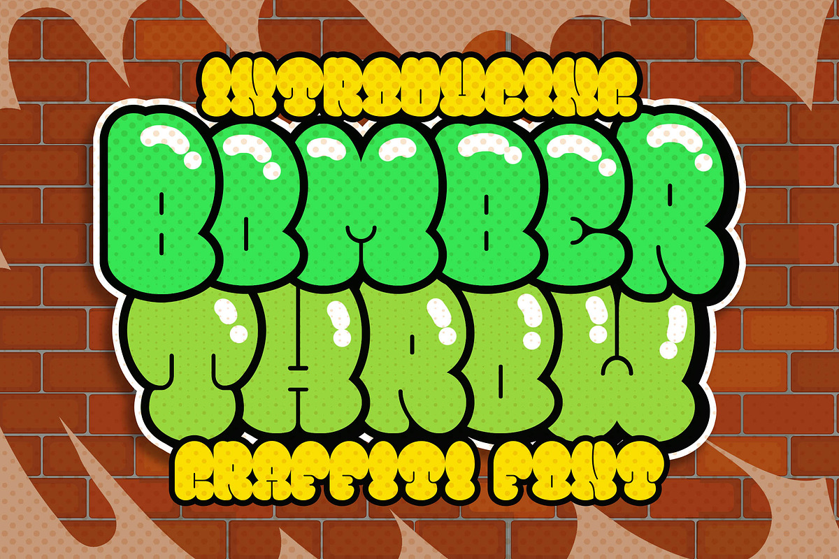 Bomber Throw Graffiti Font, a Font by Blankids Studio (Photo 1 of 6)