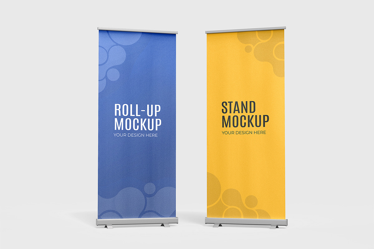 Roll-Up Banner Display Mockup Bundle, an Advertising Mockup by graphypix (Photo 8 of 14)