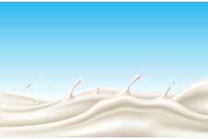 Realistic banner with natural cow, a Food Illustration by Vectorbuum