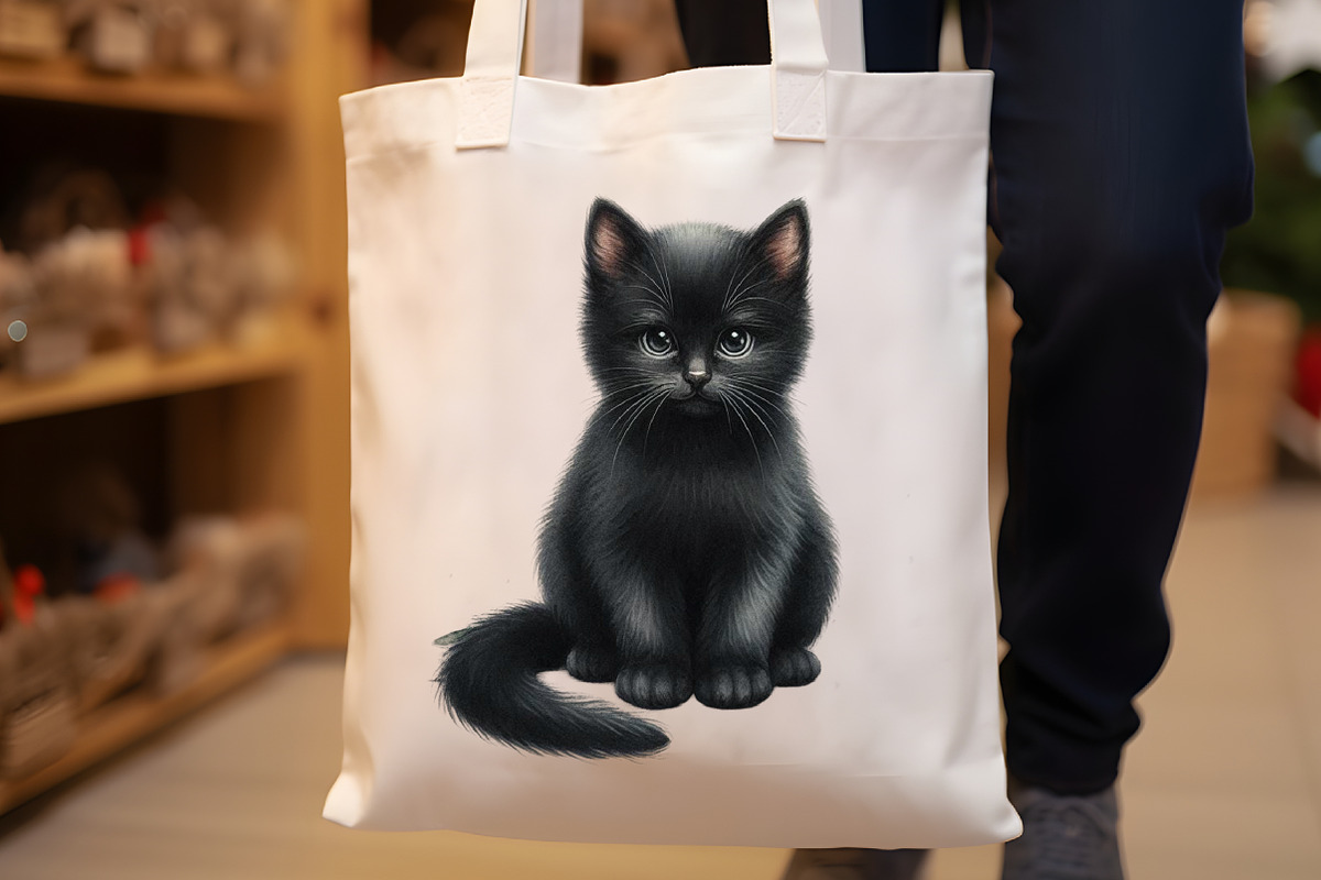 Watercolor Floral Black Cat Clipart, an Illustration by Rose Art (Photo 8 of 8)