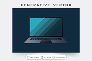 A black laptop mockup positioned aga, a Graphic by Iftikhar Alam