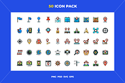 50 Location icons, an Outline Icon by Wencory (Thumbnail 1 of 2)
