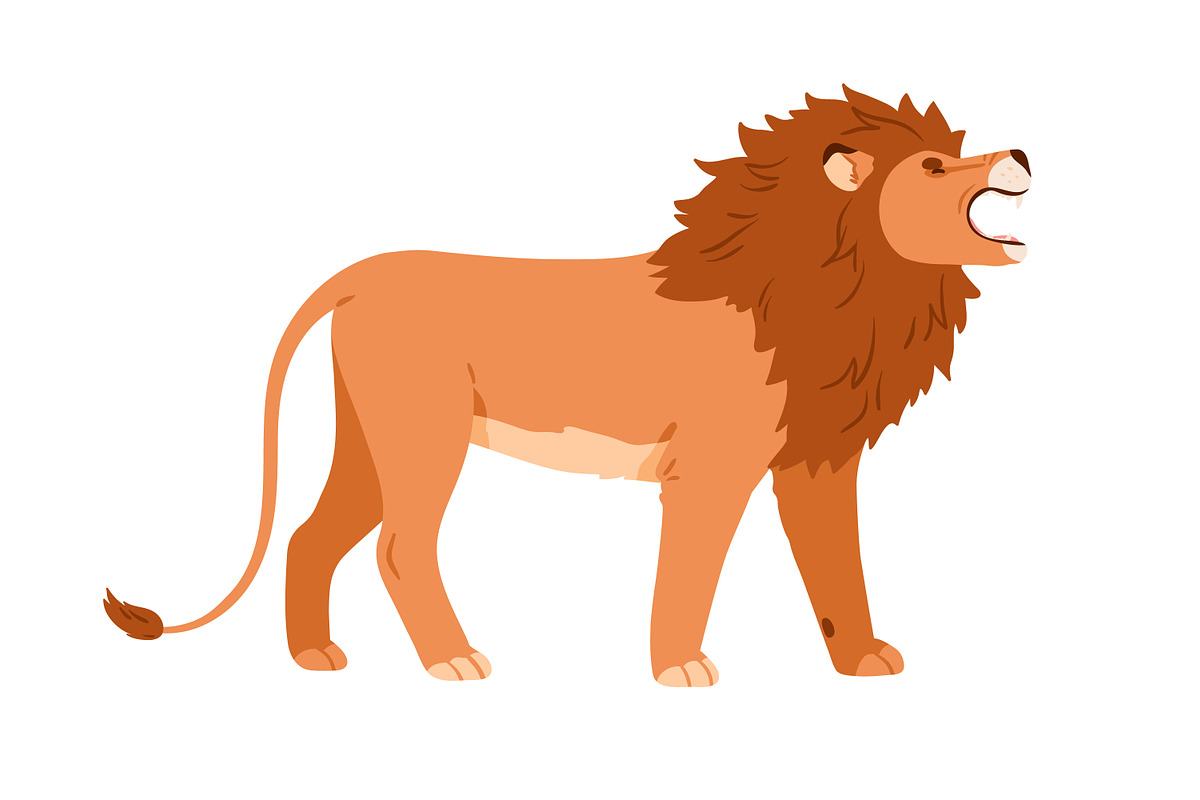 Cartoon lion from African jungle set, an Animal Illustration by Good Studio (Photo 10 of 10)