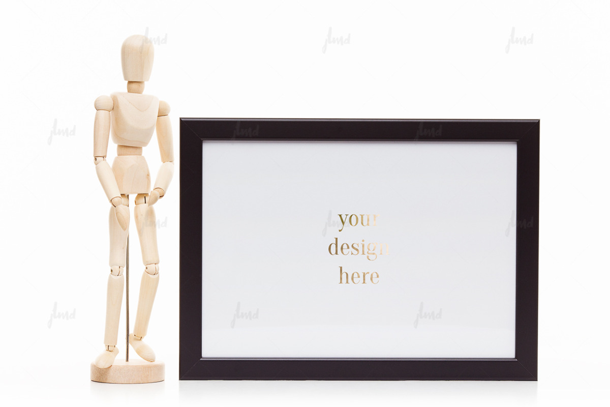 Black styled frame isolated mockup, a Print Template by JustLikeMyDesktop (Photo 2 of 3)
