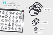Hygiene Line Icons Set, an Outline Icon by Voysla's Shop (Thumbnail 3 of 4)