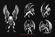 10 Bundle Dark Art Lion Wing Beast, an Illustration by Morspective (Thumbnail 5 of 7)