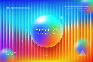 3D Glass Morph Sphere Gradient BG, a Background Graphic by Signatoro