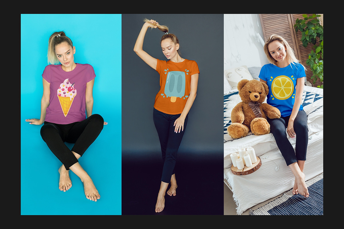 T-Shirt Mock-Up Set, a Shirt Mockup by Freeman Studio (Photo 7 of 15)