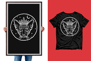 The Ruler | Cat Head T-Shirt design