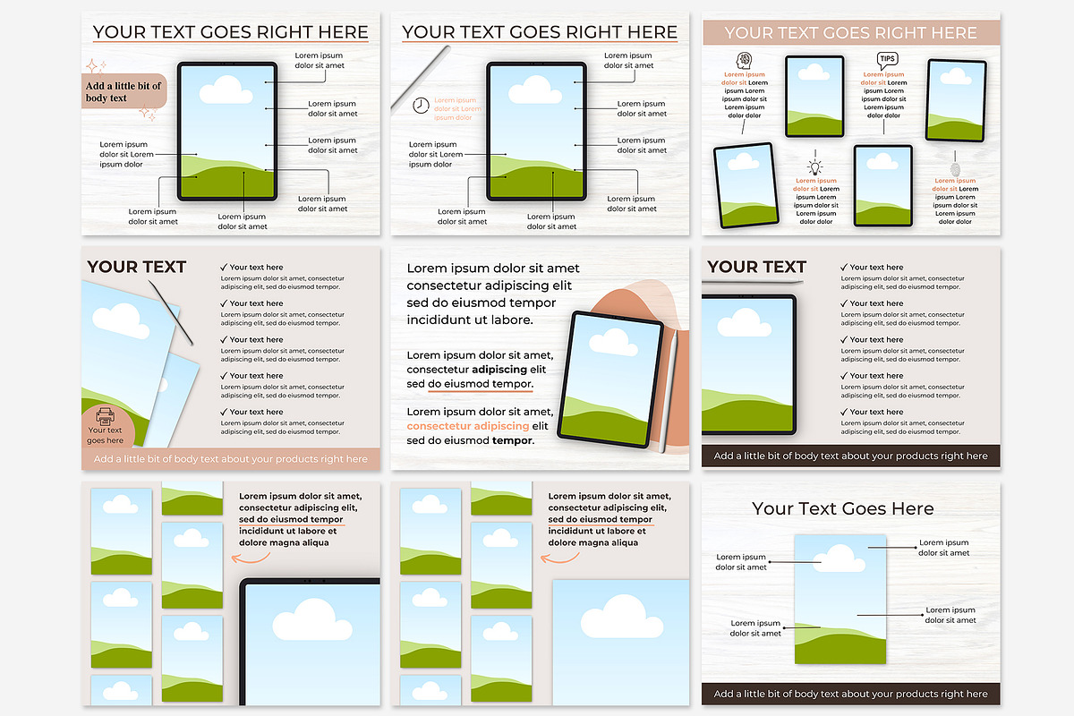 Printable Mockup Listing Template A4, a Books & Magazine Mockup by NoemieDesigns (Photo 3 of 5)