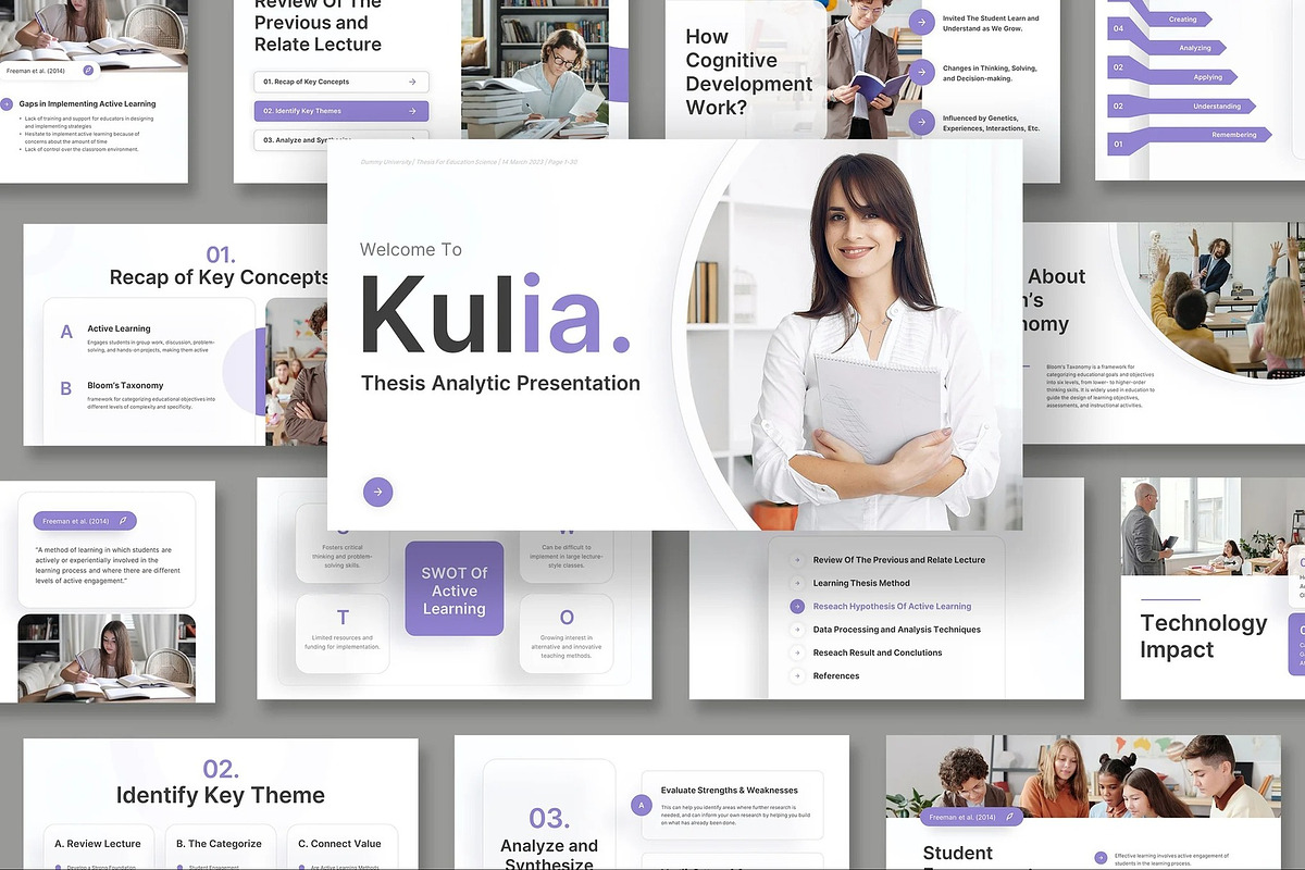 Thesis Analytic Powerpoint Templates, a Presentation Template by Fit-tee (Photo 1 of 11)
