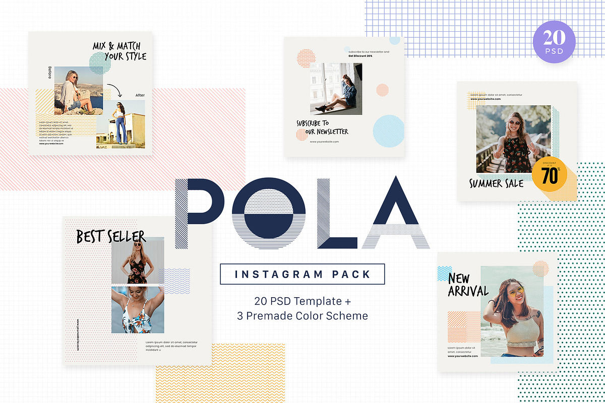 Instagram Pack - POLA, a Social Media Template by muhisya (Photo 2 of 10)