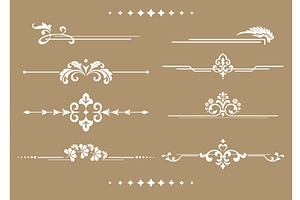 Vintage set. Floral elements for, an Illustration by RODINA