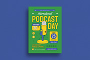 Podcast Day Event Flyer, a Flyer Template by VectorVactory (Thumbnail 1 of 3)