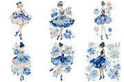 Whimsical Ballerina Girls PNG, a Seasonal Illustration by Daily.Designs (Thumbnail 4 of 5)