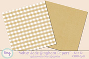 Velvet Jade Gingham Papers, a Pattern Graphic by Lavender Mint Graphics (Thumbnail 4 of 7)