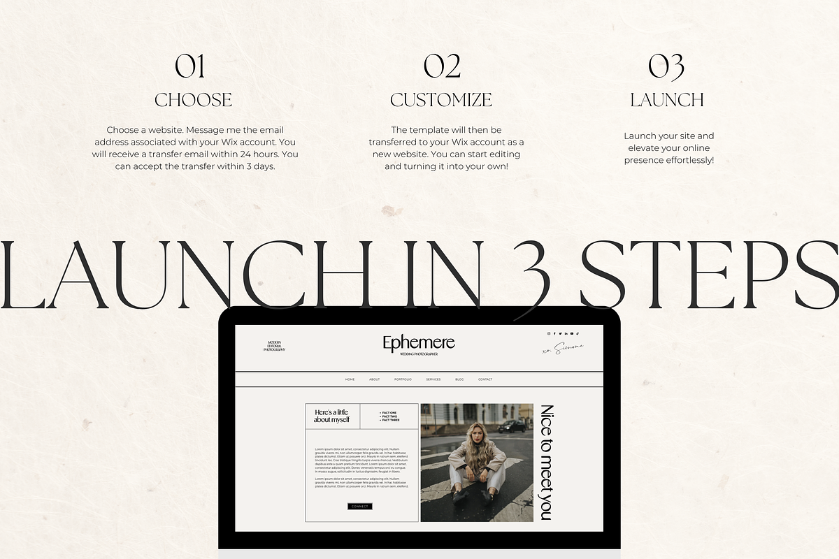 Wix Website Template Photography, a Wix Template by Branding Babe Co. (Photo 4 of 10)