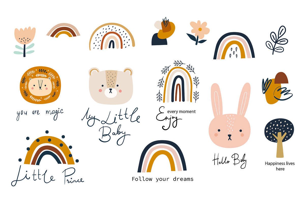 Baby colourful collection, an Animal Illustration by MoleskoStudio (Photo 8 of 12)