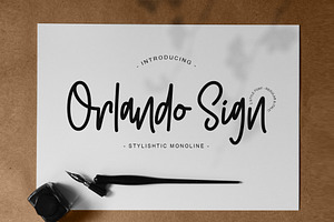 Orlando Sign Stylishtic Monoline