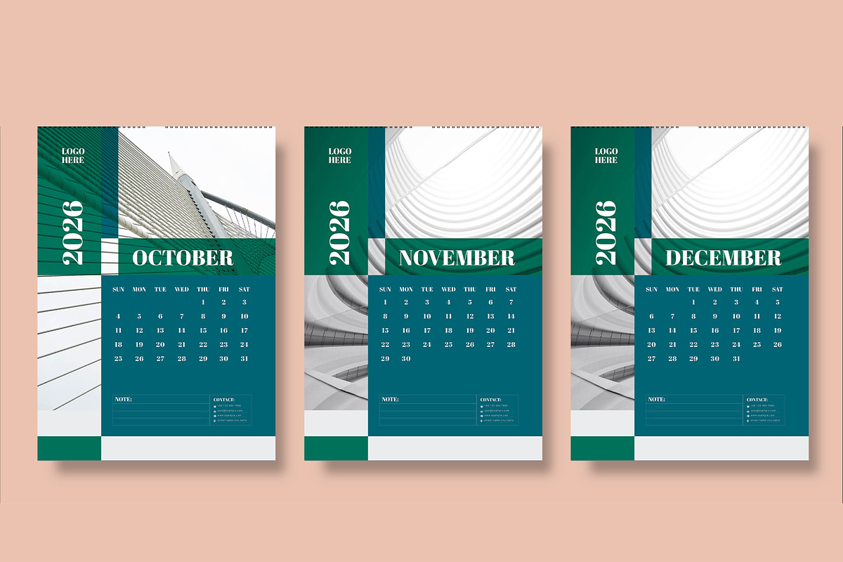 Corporate Business 2026 Calendar, a Stationery Template by ContestDesign (Photo 5 of 5)