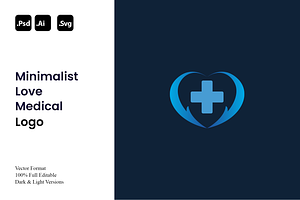 Minimalist Love Medical Logo, a Branding & Logo Template by Luxury Logos