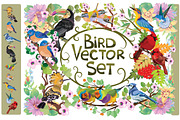 Bird vector set, an Illustration by Kopirin (Thumbnail 1 of 8)