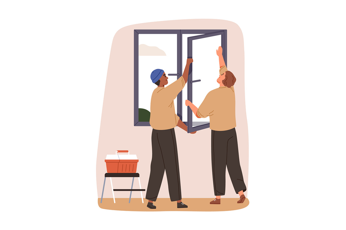 Repairmen, home repair workers set, a Work Illustration by Good Studio (Photo 11 of 13)
