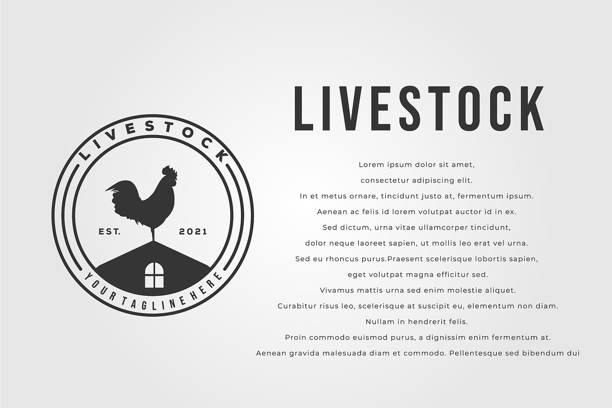 rooster farm livestock logo vector, an Object Graphic by Rizkaarishandy_shop (Photo 2 of 3)