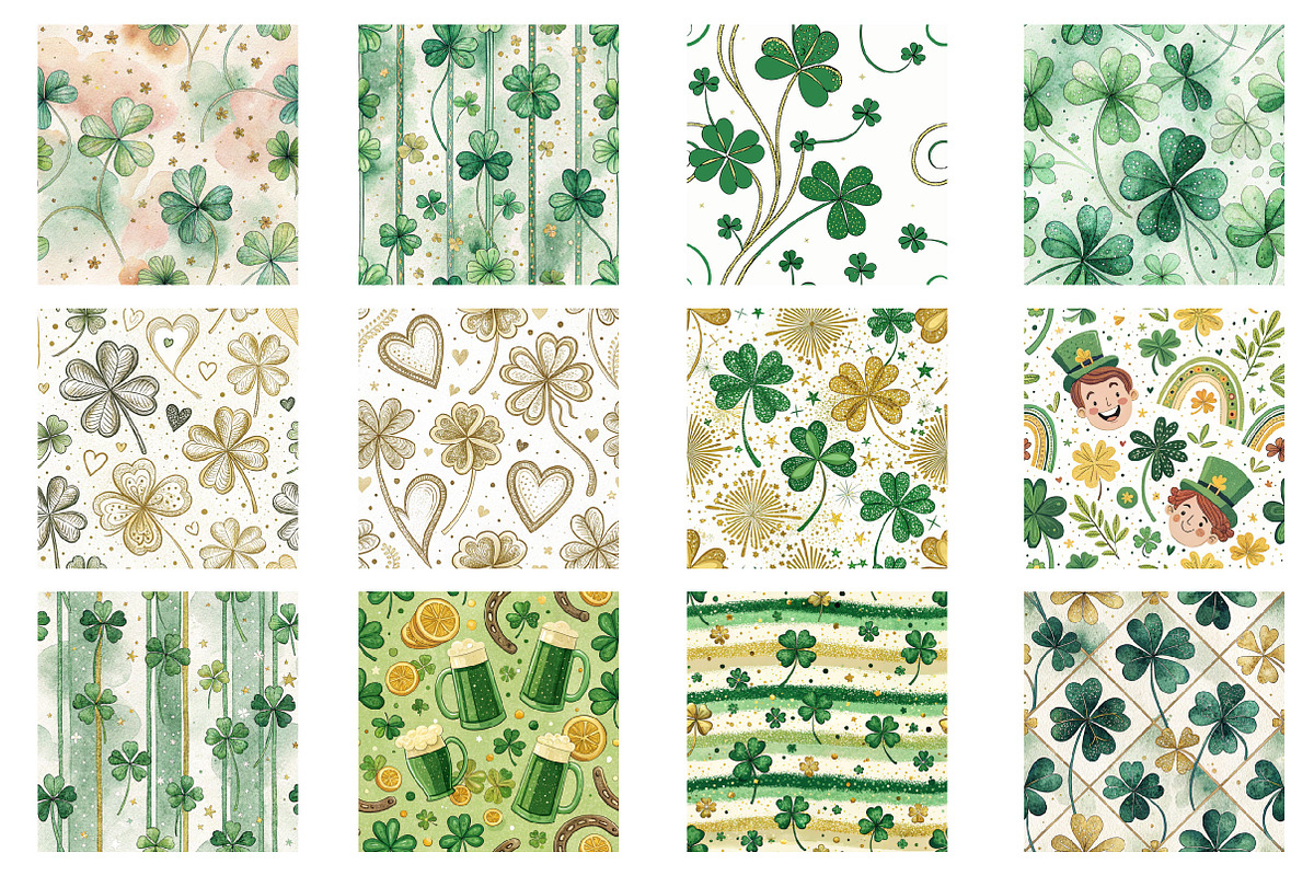St Patrick's Day Shamrock Digital, an Illustration by Wow Magic (Photo 2 of 3)