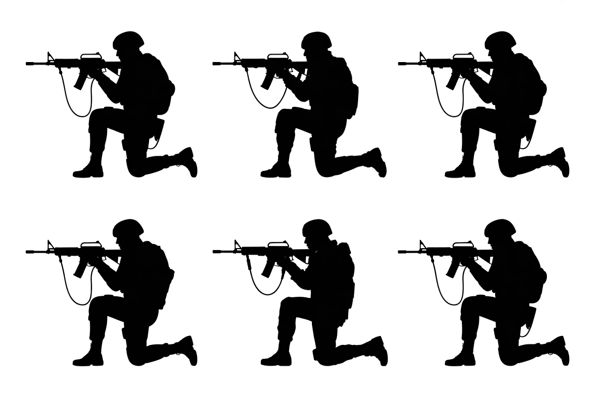 Army soldier silhouette designed, an Illustration by Amazin_art (Photo 3 of 7)