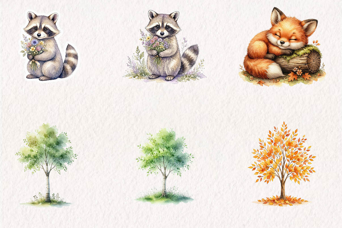 Woodland Clipart – Big Bundle, a Seasonal Illustration by CreationArt (Photo 2 of 7)