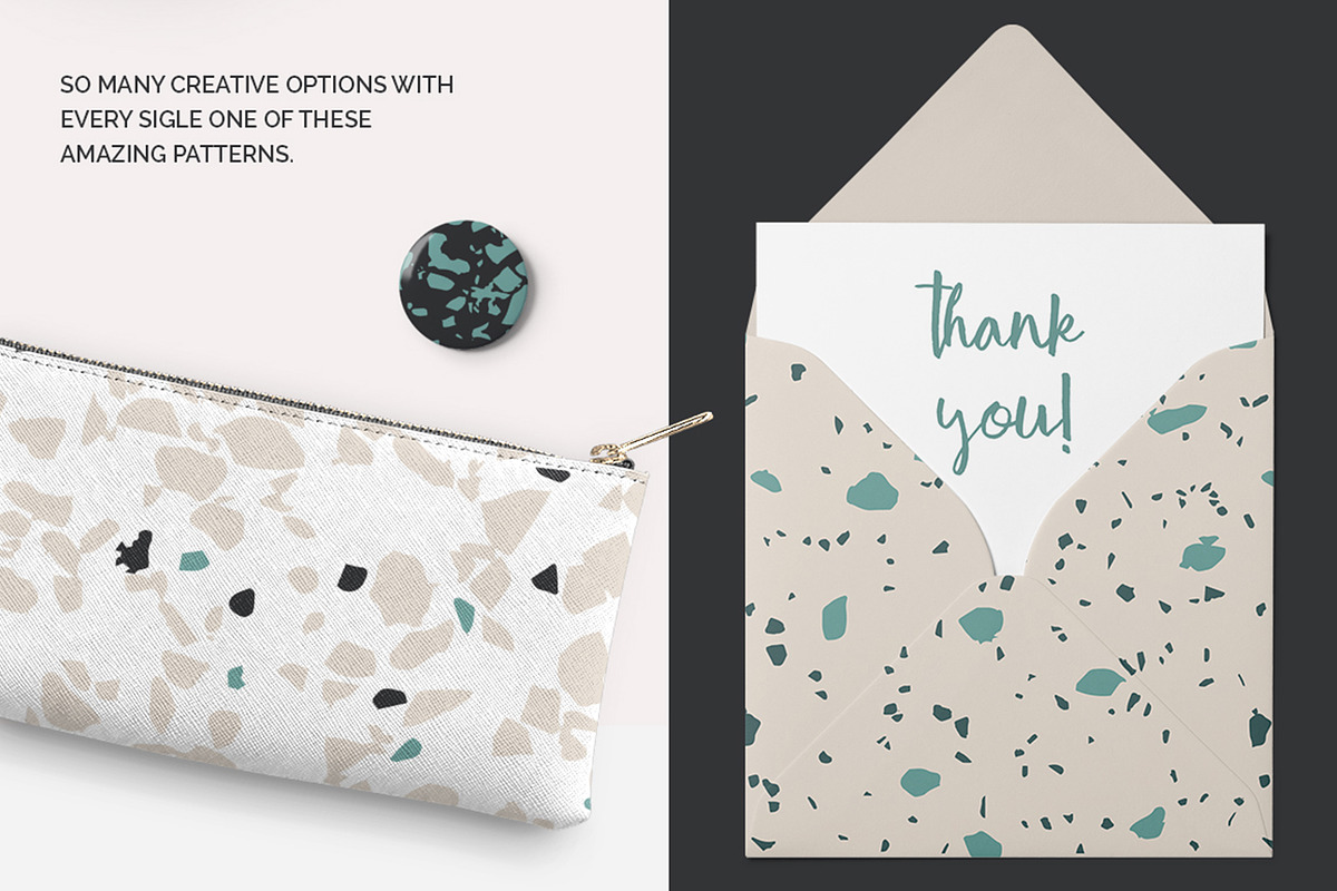 Terrazzo Seamless Vector Patterns, a Pattern Graphic by Youandigraphics (Photo 4 of 8)