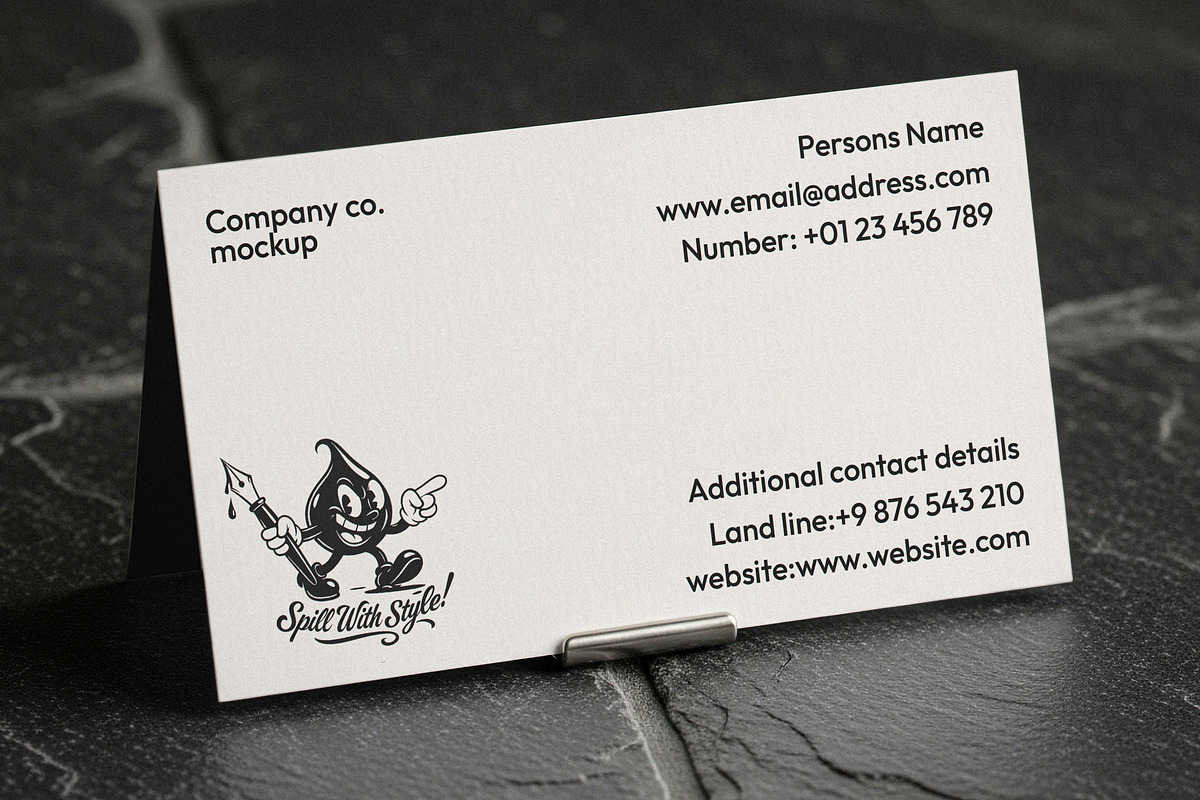 White Modern Business Card Mockup, a Product Mockup by Designer Dude
