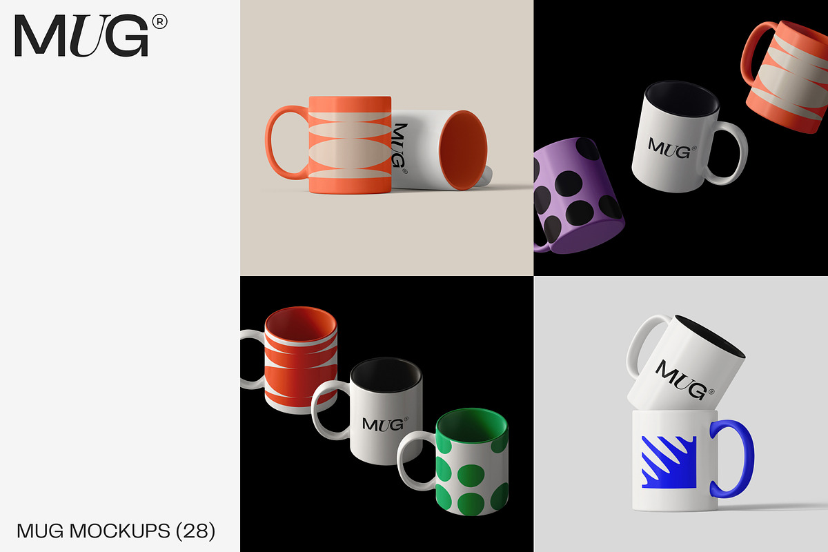(28 PSD) Mug mockups creator, a Cups & Container Mockup by Creatoom