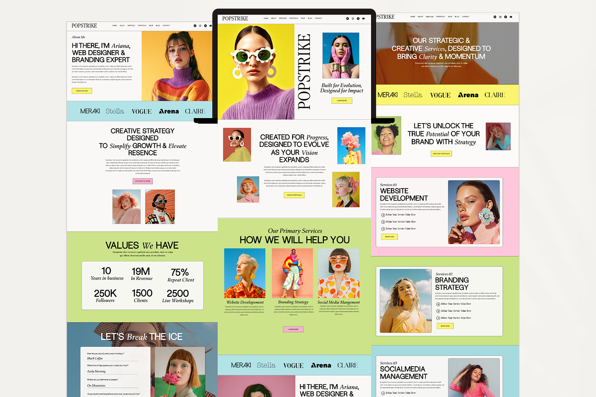 Colorful Wix Studio Website Template, a Wix Template by AdvertFox (Photo 2 of 10)