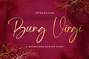 Bung Virgi - Signature Script Font, a Script Font by StringLabs (Thumbnail 1 of 11)