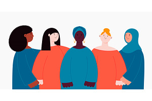 Diverse beautiful modern women, an Illustration by sceptical cactus