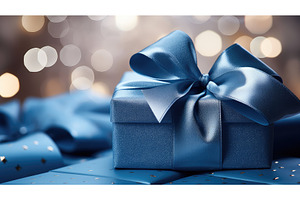 up blue bow ai generated, a Background Photo by pikepicture