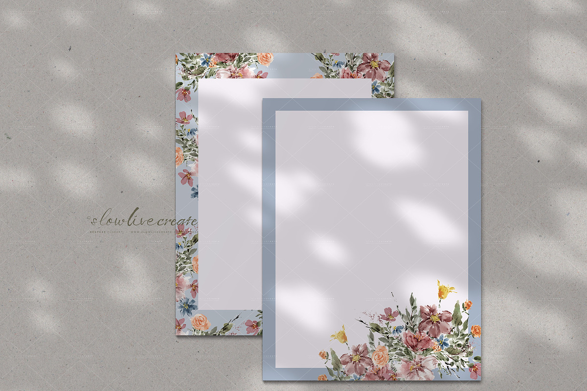 Floral Notepad Template | 33 Designs, a Stationery Template by slowlivecreate (Photo 7 of 15)