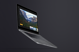 MacBook Pro 2017 Flying Mockup