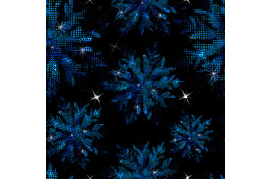 Snowflakes seamless pattern, hand, an Object Illustration by Nenahliadava Design
