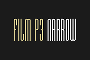 Film P3 Narrow: 3 Styles, a Sans Serif Font by Fontsphere (Thumbnail 1 of 3)