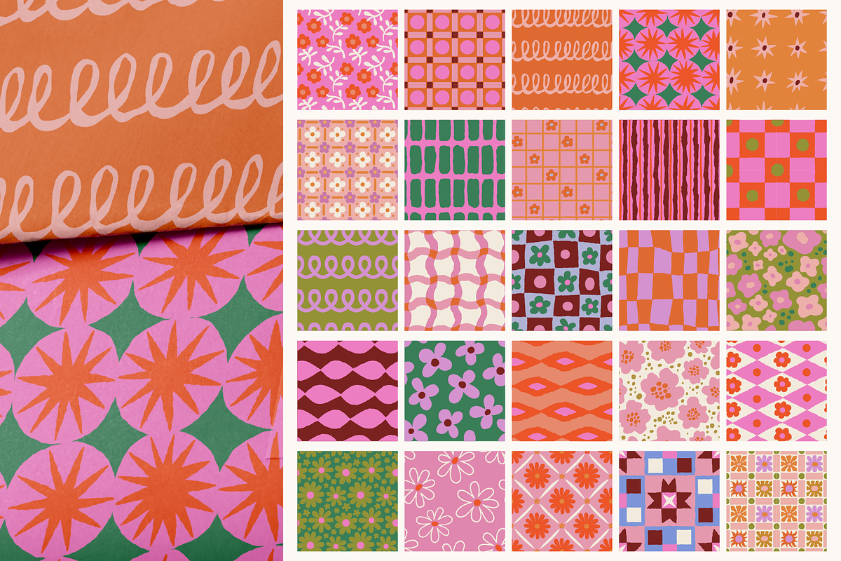 Joy in Bloom l Patterns & Graphics, a Graphic by venimo